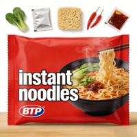 Custom Printed Food Grade PE Instant Noodles Packaging Pouch High for Heat Seal Disposable Bag 100pcs for Noodle Products