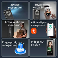 Serrure Intelligente OEM Tuya WiFi avec Reconnaissance Faciale 3D et Empreinte Digitale, Interphone Vidéo, Mortaise 6068