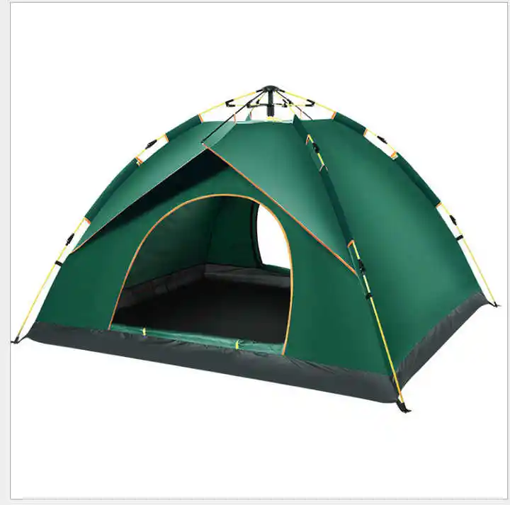 Özelleştirilmiş hafif seyahat kamp çadırları açık su geçirmez büyük aile satılık çift katmanlı Pop Up çadır