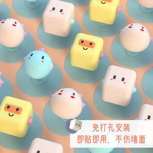 Cute Cartoon Adhesive <b>Hooks</b> <b>Wall</b> Mounted Strong Self-adhesive Key Clothing <b>Hook</b> Multi-functional Novelty <b>Hooks</b> - Product Image 3