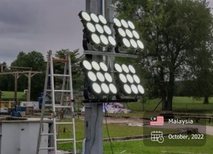 Projecteur LED extérieur Hishine, indice de protection IP67, pour stade de cricket, en aluminium moulé sous pression, lentille en polycarbonate, garantie 7 ans, angle de faisceau 20-45°, IRC - Product Image 3