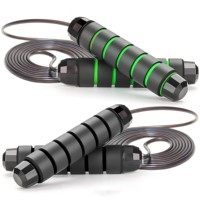 Corde à sauter professionnelle perlée avec roulements, réglable pour l'entraînement et le fitness, logo personnalisé, vente en gros