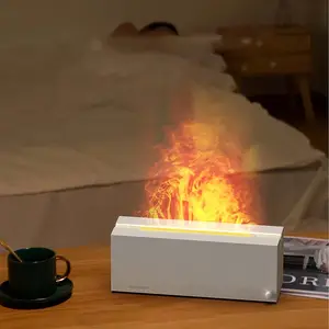 Hot Simulation Flame Umgebungs licht Aroma therapie Maschine Home Luft zerstäuber Spucke Rauch ring Spray Luftbe feuchter