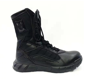 รองเท้าบูททะเลทรายน้ำหนักเบาสีดำ TSB0109 ขนาด 9.5 นิ้ว พื้นรองเท้า PU หนังวัวกลับ รองเท้าคอมแบท - Product Image 2