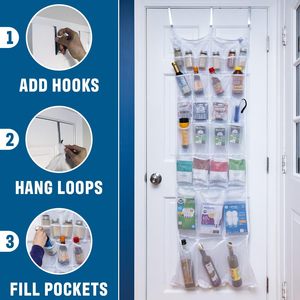 Organisateur de porte en maille grande taille avec 34 poches, rangement suspendu pour croisière et maison, 24x60, indispensable pour les voyages - Product Image 5