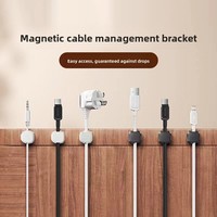 Organisateur de câbles magnétique, support de fixation de câbles magnétique, kit de gestion de câbles modulaire pour bureau et table