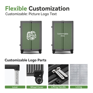 Sokok thanh lịch Xe đẩy túi 4 cái Bộ đơn giản Thiết kế hiện đại PC Chất liệu hành lý Set với Cup và điện thoại chủ - Product Image 3