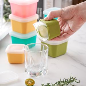 Vente chaude Boîtes de rangement en silicone personnalisées 80 ml/180 ml Contenants pour aliments pour bébés à portion individuelle Diviseur de fruits de la passion Mini bac à glaçons - Product Image 4