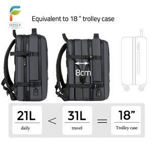 Trendiger Schulrucksack Herrenrucksack Damenrucksack Diebstahlsicherer Smart-Rucksack Laptop-Rucksack mit USB-Ladefunktion Wasserdichte Taschen für Männer - Product Image 2
