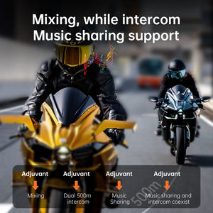 Casque Bluetooth pour <span class=keywords><strong>moto</strong></span> avec communication pour 2 motards, haut-parleurs à qualité sonore claire, écouteurs sans fil pour l'extérieur - Product Image 4
