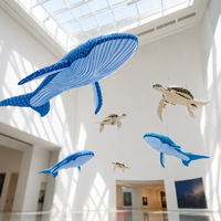 Modèles de dauphins gonflables LED personnalisés pour la décoration d'événements, ballons de dauphins gonflables suspendus pour les festivals d'art