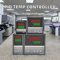Pengendali temperatur Digital PID REX-C900 REX C100, termostat 40DA SSR menyampaikan termokopel 1m instrumen Probe RKC