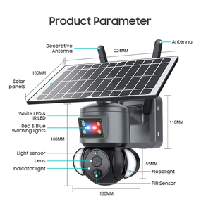 Ubox 528M-3m 3MP năng lượng mặt trời-Powered ngoài trời <span class=keywords><strong>Camera</strong></span> An Ninh 4G/Wifi kết nối PIR con người phát hiện hai cách âm thanh cáp miễn phí - Product Image 6