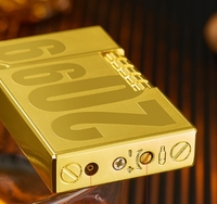 Vente en gros de haute qualité son côté meule feu doux silex allume-cigare métal gonflable flamme nue briquet à gaz