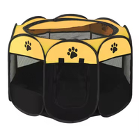 Tente-cage portable pliable rectangulaire moderne et sécurisée pour chats et chiens, facile à utiliser, enclos extérieur avec tissu Oxford imprimé
