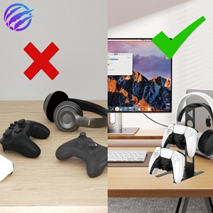 Bộ điều khiển máy tính để bàn đứng với móc treo tai nghe cho bộ điều khiển trò chơi <span class=keywords><strong>PC</strong></span> và phụ kiện tai nghe - Product Image 5