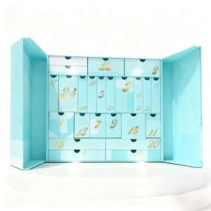 Boîte à calendrier GOTOP avec logo personnalisé, boîte cadeau coulissante en carton rigide pour bureau, mur, gaufrage, emballage de luxe recyclable - Product Image 2