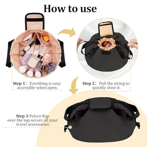<b>Drawstring</b> Makeup <b>Bag</b> Cosmetic <b>Bag</b> One-Step <b>Toiletry</b> Organizer Cosmetic Pouch for Lazy Ladies - Product Image 4