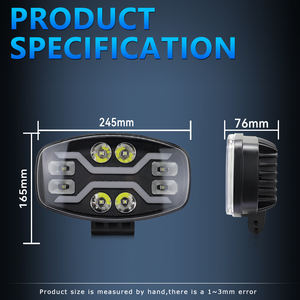 Phares LED 10 pouces 24V 80W 8000 Lumens les plus populaires, blancs et jaunes, pour conduite et travail, avec clignotants dynamiques séquentiels, universels - Product Image 5