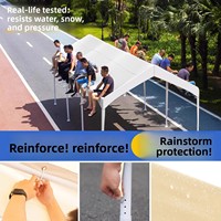 Sombrilla de acero para exteriores con cuatro patas, para camping y mercado nocturno, con cubierta superior de tela Oxford impermeable y resistente al viento.