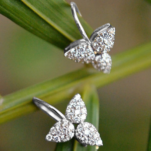 Orecchini a Gancio con Cristallo a Tre Foglie per Donne, Eleganti Accessori Moda per Uso Quotidiano e Feste - Product Image 3
