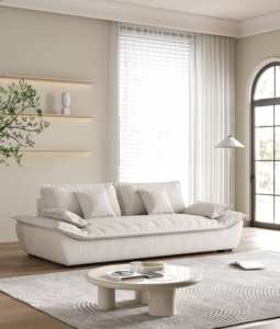 Mufang Design Sofa modulable de luxe de style simple avec cadre en bois massif Ensemble de meubles de salon modulables pour villas - Product Image 4