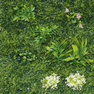 <span class=keywords><strong>Mur</strong></span> artificiel imperméable de haie de boîte de verdure extérieure de <span class=keywords><strong>plante</strong></span> artificielle résistante UV pour la terrasse de restaurant - Product Image 5