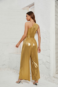 2024 primavera y verano nuevo comercio exterior <span class=keywords><strong>tirantes</strong></span> <span class=keywords><strong>de</strong></span> mujer traje sexy mono espalda abierta cintura Pantalones <span class=keywords><strong>de</strong></span> pierna ancha vestido - Product Image 3