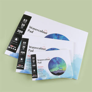 Bloc de papier pour aquarelle, carnet de croquis multi-médias pour aquarelle, acrylique, crayon et marqueur avec logo personnalisé (Cotton Wood) - Product Image 4