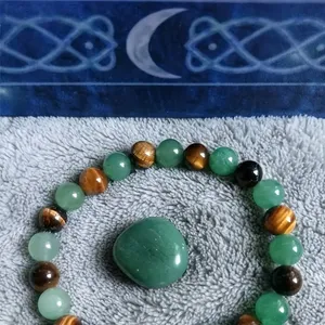 Bracelet en pierre naturelle avec perles de verre colorées, collection Tranquillité, vente en gros directe d'usine, prix dégressifs - Product Image 5