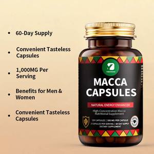OEM 120 Piezas Cápsulas de Maca Suplemento nutricional de Maca de alta concentración Suplementos potenciadores de energía natural - Product Image 4