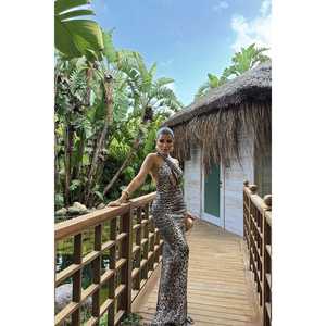 Robes de soirée, robe longue à imprimé léopard - Product Image 2