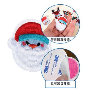 แผ่นปะลายปักรูปต้นคริสต์มาส ซานตาคลอส และตุ๊กตาหิมะน่ารัก สำหรับตกแต่ง - Product Image 3