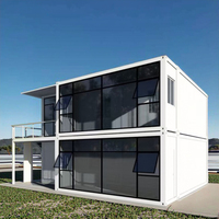 Maison conteneur préfabriquée durable et démontable avec panneaux sandwich, design ferme, livraison rapide