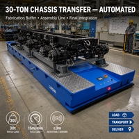 Chariot de transfert AGV en acier de 30 tonnes avec navigation magnétique, robot de transport de charges lourdes autopropulsé pour la logistique des ponts industriels