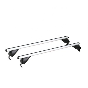 Barres de toit universelles en aluminium homologuées TUV GS pour voiture <span class=keywords><strong>4x4</strong></span>, compatibles avec les rails latéraux surélevés existants, avec espace pour le chargement de vélos, bagages, canoë - Product Image 1