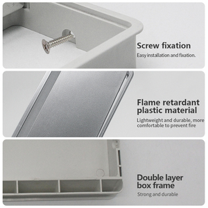 Factory Supply Rectangular Cord Organizer Desktop Accessories Cable Management Table Hole Cover Plastic Desk Wire Grommet Box