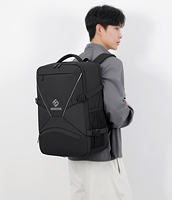Sac à dos respirant avec support dorsal rembourré, poche arrière antivol, tissu imperméable, grand espace de rangement pour les déplacements professionnels et les voyages