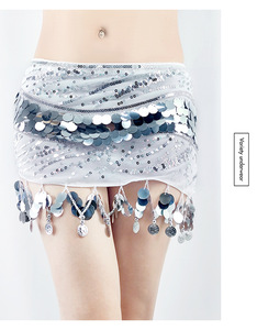 Hot bán cổ điển Shiny sequin thêu belly dance hip Belt cho vũ công chuyên nghiệp - Product Image 4