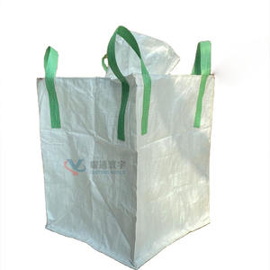 通気性のあるフラットボトムジャンボバッグ、スーパーサック、1～2トンのヘビーデューティー、1000kg、1200kg、1500kg、FIBCジャンボバルクバッグ - Product Image 1