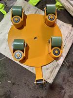 Carretilla de Plataforma con Ruedas de Acero Inoxidable de Alta Calidad JINGEER, Capacidad de Carga de 6-24t, Ruedas de Acero Aleado con Material de PU