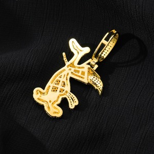 <span class=keywords><strong>Collana</strong></span> con Ciondolo Picchio in Ottone Placcato Oro 18K con Zirconi Colorati, Gioielli <span class=keywords><strong>Anime</strong></span> a Forma di Personaggio dei Cartoni Animati per Donna e Uomo - Product Image 5