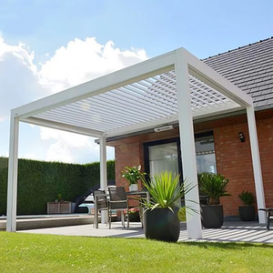 Pergola en aluminium à lames orientables électriques, imperméable et pare-soleil pour extérieur - Product Image 3