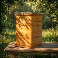 Promotion : Ruche Langstroth complète en bois, 10 cadres, 2/3 couches, avec revêtement en cire