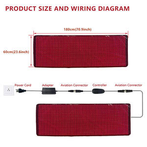 Diskon besar-besaran 2025 180*60cm lampu merah seluruh tubuh LED selimut terapi lampu merah inframerah - Product Image 5
