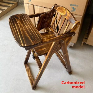 Silla de madera universal para <span class=keywords><strong>hotel</strong></span> y casa de huéspedes, silla de comedor de pino para bebés, estructura triangular antivuelco adecuada para niños de 1 a 6 años - Product Image 4