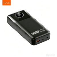 Batterie externe 20000mAh avec charge rapide PD, chargeur portable avec écran numérique et câble intégré, logo personnalisé, vente en gros OEM