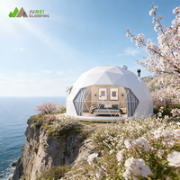 Dôme géodésique de luxe JUMEI pour le camping en plein air, préfabriqué, imperméable, pour le glamping, tente pour complexe hôtelier