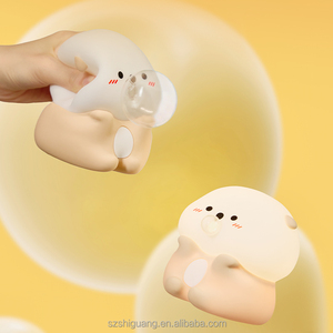 Mới Sáng Tạo Thổi Bong Bóng Biển Con Cái Silicone Đèn Vườn Ươm Đèn LED Có Thể Sạc Lại Động Vật Silicone Đèn Dễ Thương Ánh Sáng Ban Đêm Cho Trẻ Em - Product Image 5