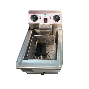 6L Electric Deep Fryer Potato Chip frying EH101V commercial samosa fryer machine with watertap